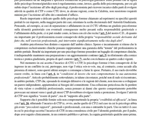 Il Codice Deontologico nell’Ambito della Psicologia Forense